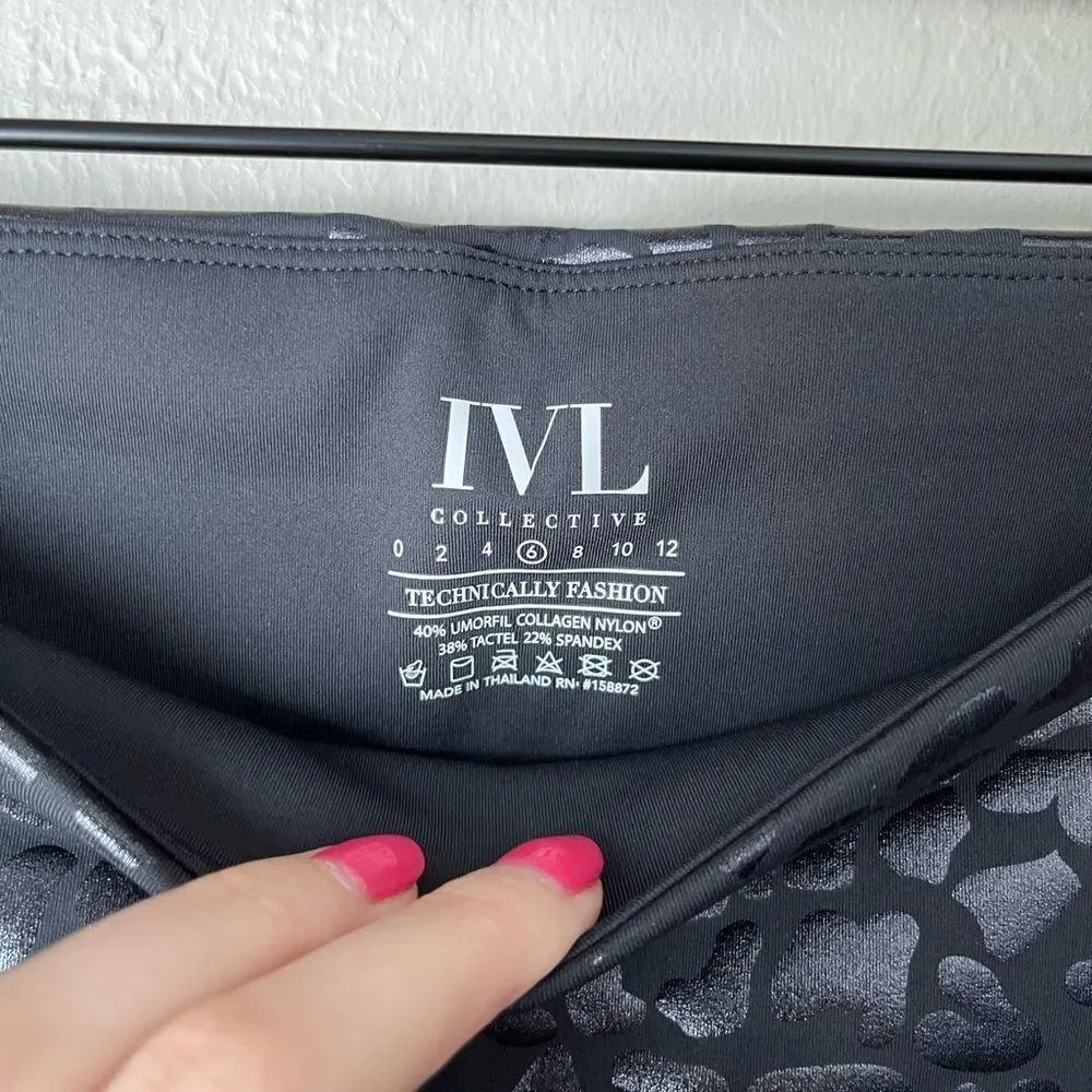 IVL Collective Chi Chi Animal Print Shimmer Leggings NWT